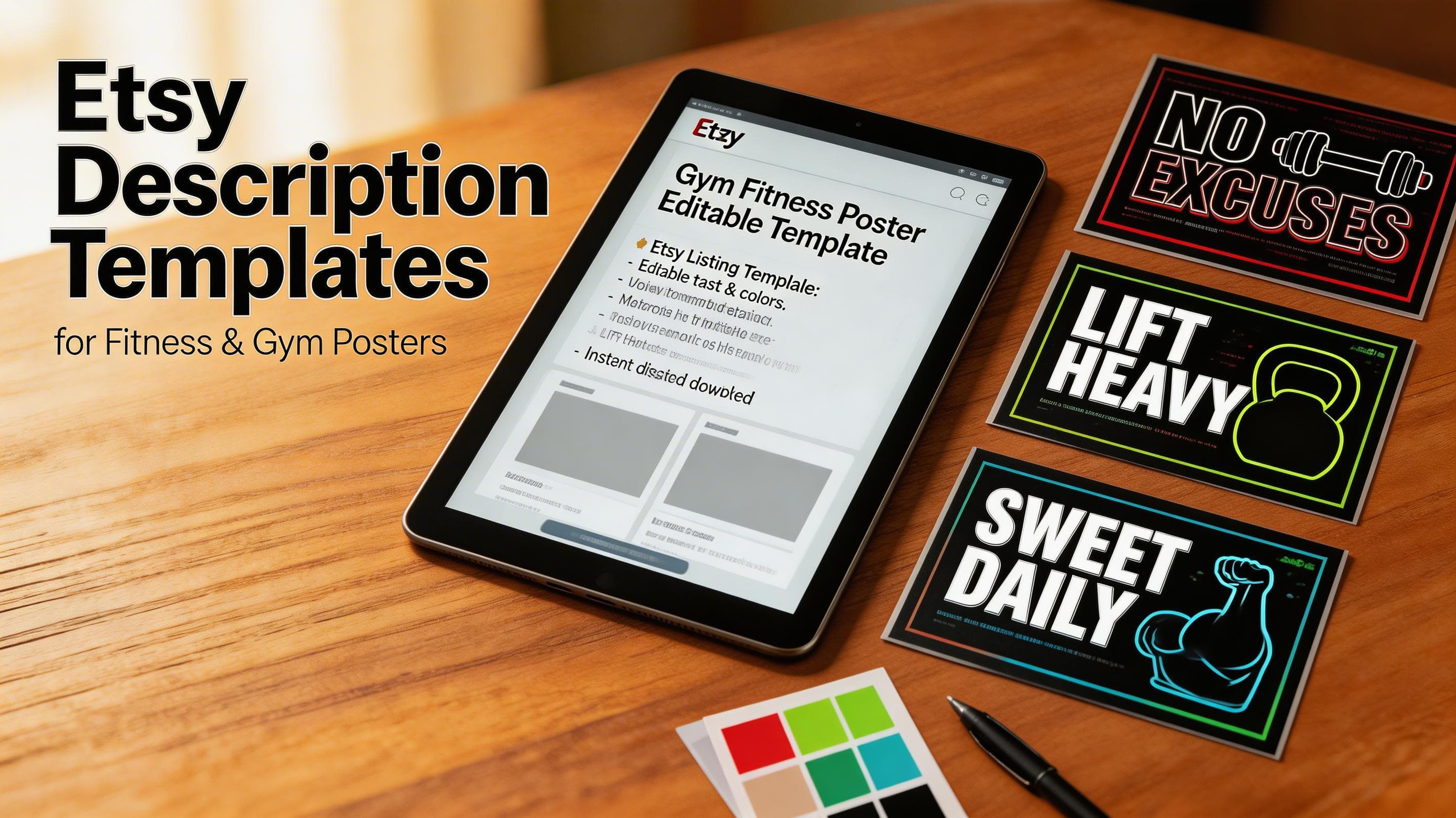 Etsy Description Templates for Fitness & Gym Posters
